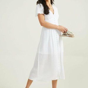 Altar'd State Layla Button Front Midi Dress Small